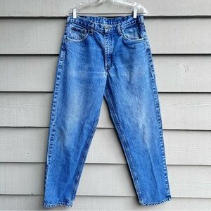 Vintage Carhartt Jeans Workwear Blue 100% Cotton Broken In Men's Size 34 x 32